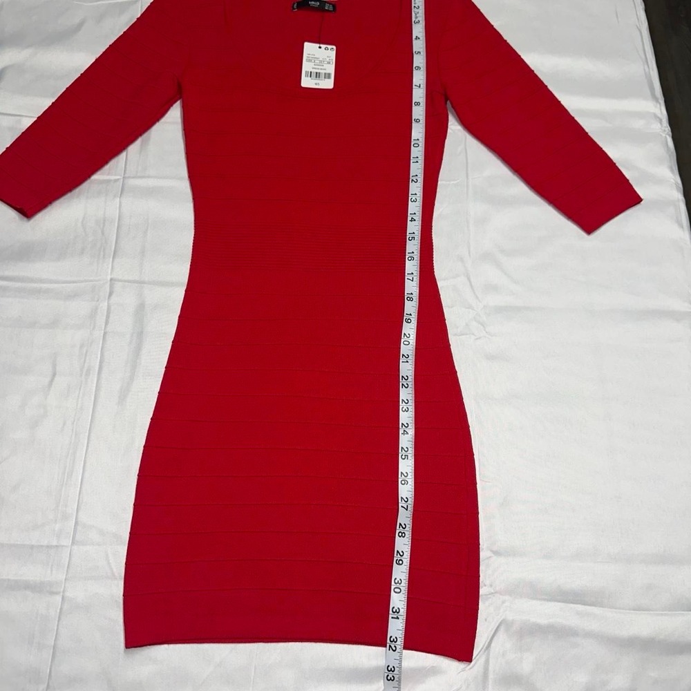 MNG Basics by Mango fitted red dress - Picture 4 of 8